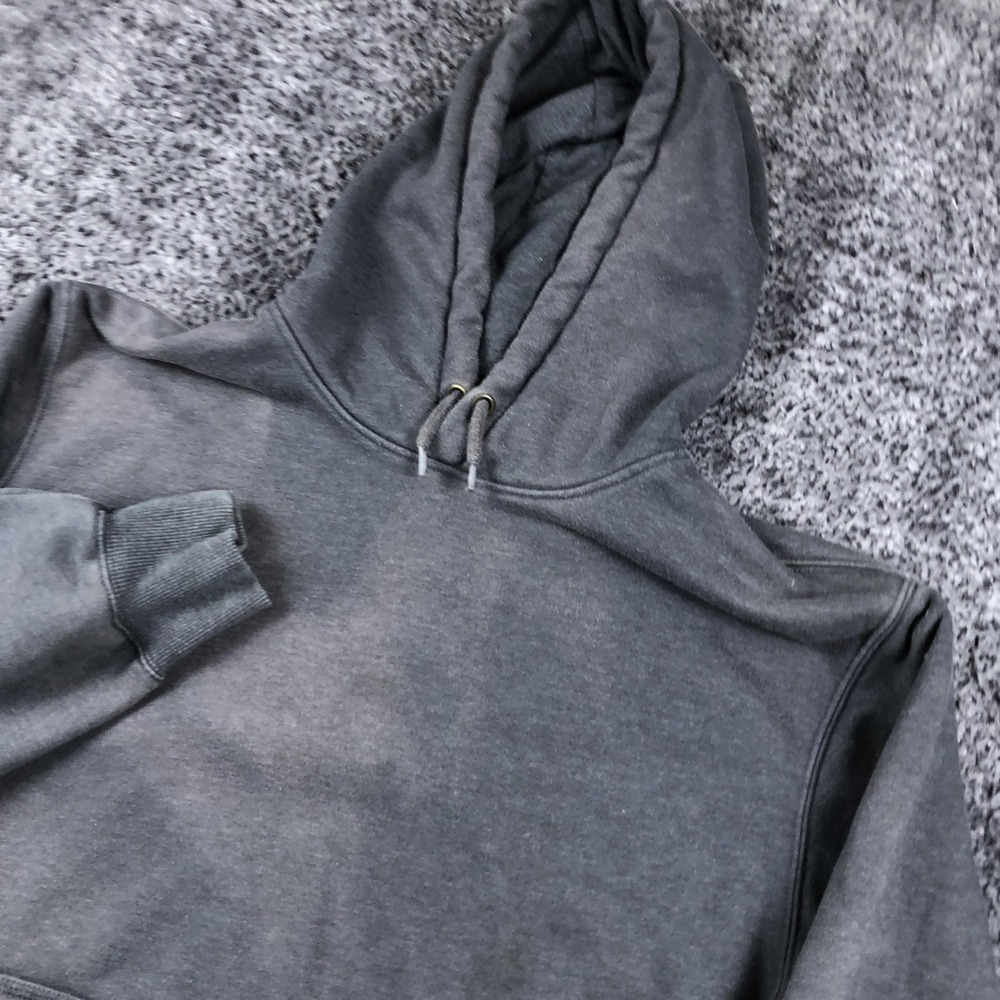 Carhartt Hoodie Mens Large Gray Loose Fit Fleece Pullover Kangaroo Logo Workwear
